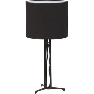 Home Sweet Home - Moderne tafellamp Motif - Zwart - 27/27/46cm - bedlampje - geschikt voor E27 LED lichtbron - gemaakt van Metaal