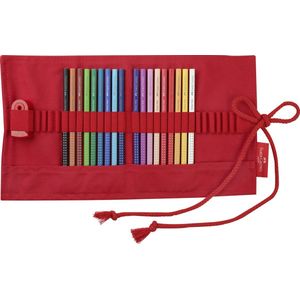 Faber-Castell kleurpotloden - Grip - roletui rood - 18 potloden met puntenslijper - FC-201541