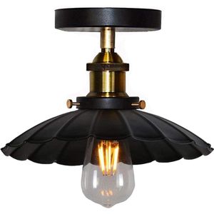 Vintage industrieel design E27 plafondlamp met metalen lampenkap - paraplu stijl