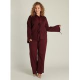 Yest Curve - Cardigan - Donkerrood - V-hals - Lange Mouwen