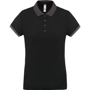 Proact - Damessportpolo - Black/Sporty Grey - Korte Mouwen