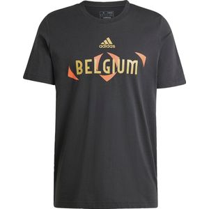 adidas Performance UEFA EURO24™ België T-shirt - Heren - Zwart- XL