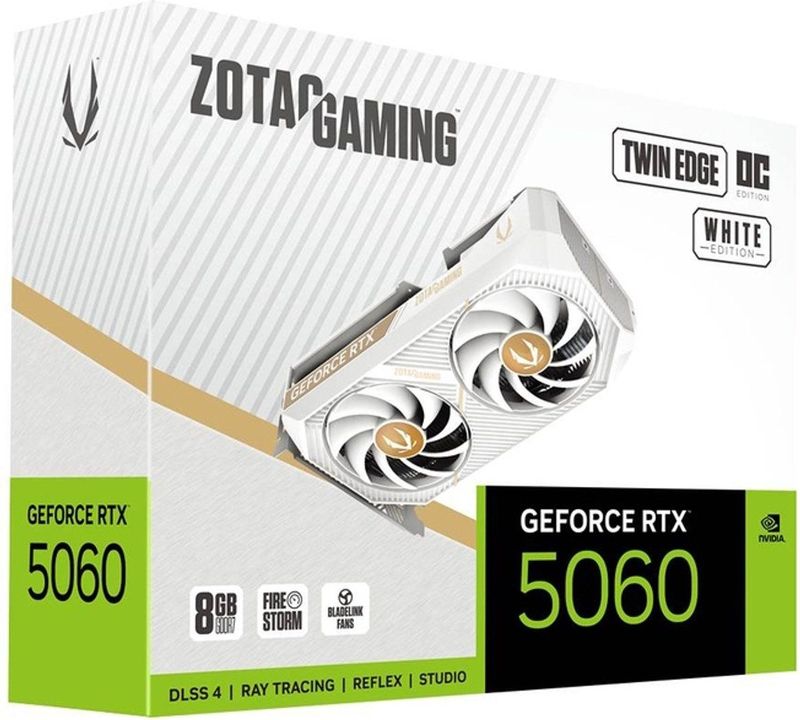 Zotac GeForce RTX 5060 Twin Edge OC - Videokaart - White Edition - 8 GB
