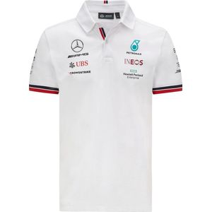 Mercedes Teamline polo wit XS - 2021 Formule 1