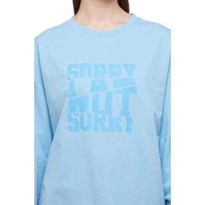 WB Comfy Uniseks Oversized Sweatshirt Voor Haar en Hem Blauw - M