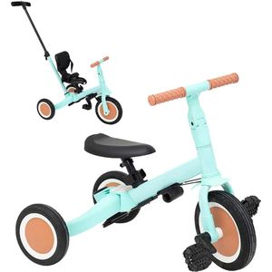 Driewieler - Met duwstang - Fiets - Voor jongens en meisjes - Vanaf 18 maanden - Must have voor uw kinderen!