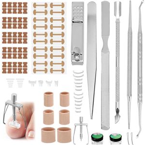 Allecto plus - 104-delige set ingegroeide teennagels, teennagelcorrectieset voor thuisgebruik