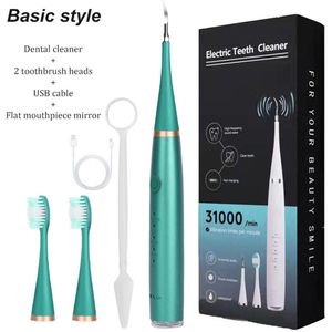 Elektrische tandenborstel 3 in 1 voor het verwijderen van tandplak, wittere tanden, USB-opladen - groen