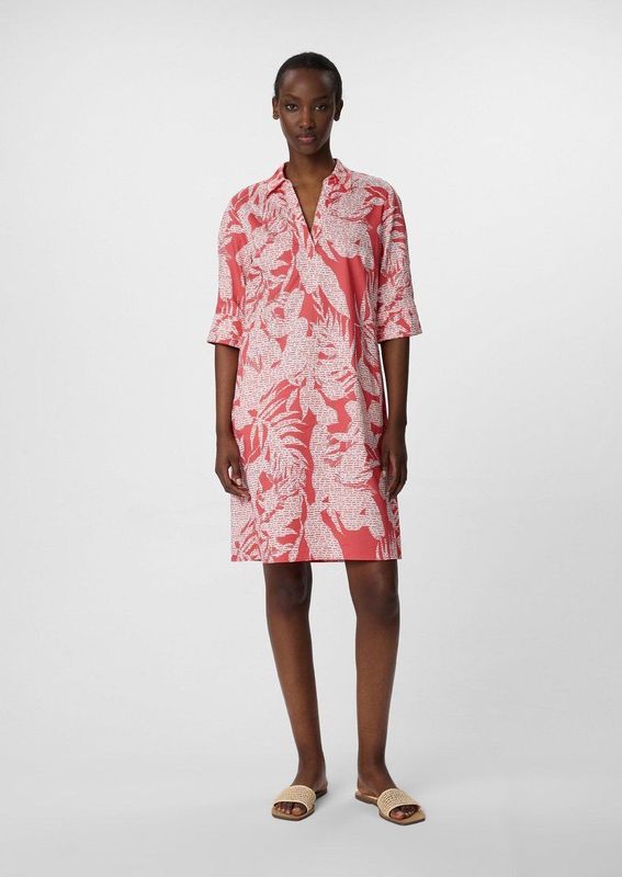 comma - Korte Overhemdjurk - Met Opvallende All-over Print