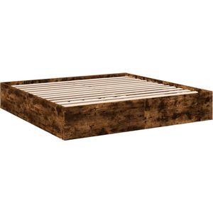 vidaXL-Bedframe-bewerkt-hout-gerookt-eikenkleurig-180x200-cm