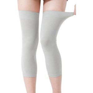 Kniebeschermers - 28 * 11,5 cm - Antislip siliconendeeltjes - Geschikt voor mannen en vrouwen voor knieondersteuning - Kuitmouwen - Dunne zomerkniebeschermers - Kniebeschermers voor kamers met airconditioning - Kniebeschermers voor sportyoga