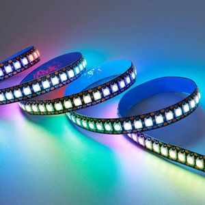 WS2812 Dreamcolor LED Strip (RGBIC) - 5 Meter - Losse Strip - 144 LEDs/m - Zwart - 5Volt - IP20