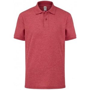 Fruit of the Loom Kinderen /Kinder Poly/ Katoen Piqué-Poloshirt Voor Kinderen. (Heather Rood)