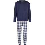 Phil & Co - Heren Pyjama Set - Donkerblauw - Geruit