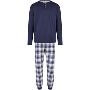 Phil & Co - Heren Pyjama Set - Donkerblauw - Geruit