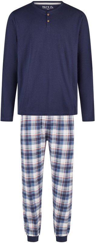 Phil & Co - Heren Pyjama Set - Donkerblauw - Geruit