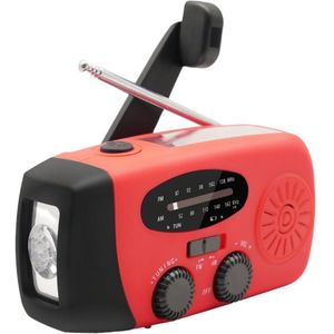 Noodradio - Noodradio's - Draagbare noodradio - Multifunctioneel outdoor gereedschap, Zonnesolar handkraan, LED zaklamp, AM/FM radio