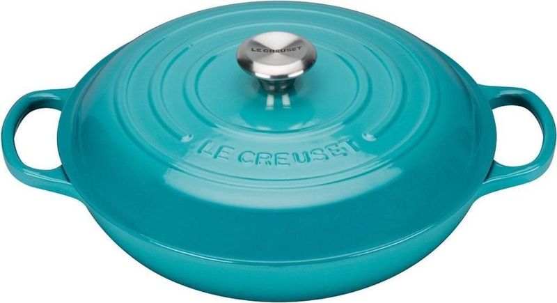 Le Creuset Campagnard braadpan 30 cm Caribbean Blue
