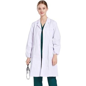 Laboratoriumjas voor heren en dames - Polyester Ochtendjas met Lange Mouwen