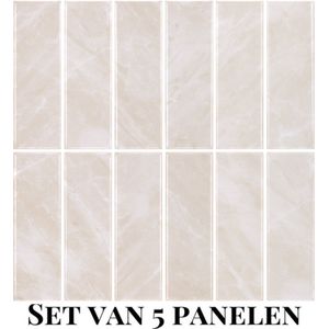 Wallways - Cairo Beige - Plaktegels - Set van 5 Tegels - Zelfklevende Tegels - 30 x 30 cm - Waterdicht