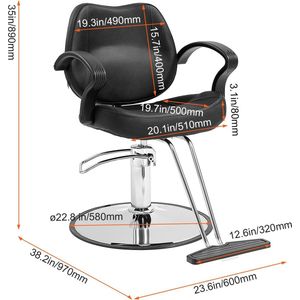 Professionele Salon Stoel - Behandel Stoel - Visagie, PMU, Beautysalon, Nagelstudio, Make-up - Kruk - Stoel - Salon & Studio Inrichting - Spa - Massage Tafel - Schoonheidssalon - Schoonheidsspecialiste - Kapper - 23x19x41 Inch