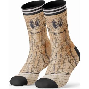 Sock My Feet 3-pack sokken heren 39 42 - duurzaam - naadloos - Da Vinci Vitruviusman