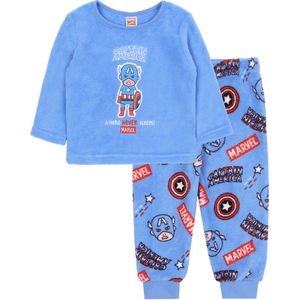 Blauwe fleece babypyjama Captain America MARVEL / 18-24m 92 cm