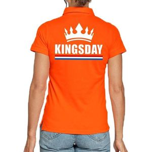 Koningsdag poloshirt / polo t-shirt Kingsday oranje voor dames - Koningsdag kleding/ shirts XXL
