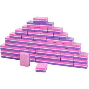 50pcs Nail Buffer Mini Nail Files for Gel Nails Buffer Sanding Blocks, Nail Buffer Blocks, 100/180 Polishing Block, Double-Sided Sponge, Nail File, Manicure Tools, Nail Polishing Block