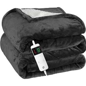 Equivera Elektrische Deken - Elektrische Deken - Verwarmde Deken - Elektrische Warmtedeken - Thermodeken - Temperatuurregeling - Overhittingsbeveiliging