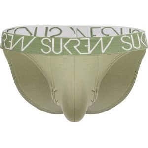 Sukrew Tanga Khaki - Maat XXL - Herenondergoed - Mannen Slip - Grote pouch