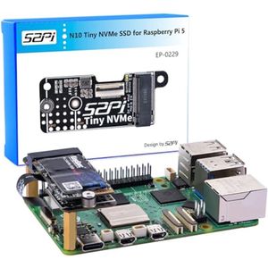Compacte PCIe M.2 Key-M NVMe SSD Adapter voor Raspberry Pi 5 - Ondersteunt M.2 2230 en 2242 SSD's