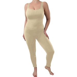 Plus Size Panty – Dames Seamless Gevoerd & Corrigerend legging - Bodyfashion Dream Shaper Bodysuit - Winter-B-Beige-XXXXL