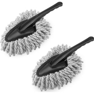 Azomor® Grijze microvezel autostofdoeken en reinigingsborstels voor veelzijdig gebruik