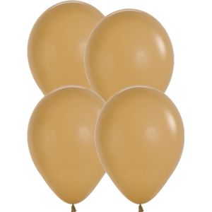 Ballonnen 15 stuks - Kwaliteit - Latte - Cappuccino - Licht bruin - Babyshower- Huwelijk - Verjaardag - Versiering