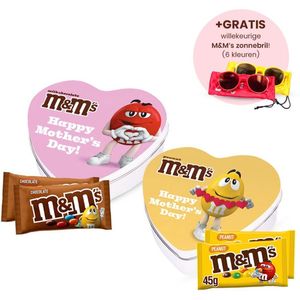 M&M's giftbox set voor Moederdag 'Happy Mother's Day!' - met zonnebril - M&M's met de smaken pinda en chocolade - Moederdag cadeau - 180g