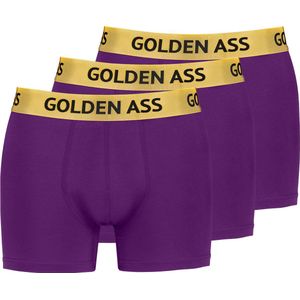 Golden Ass - 3-Pack heren boxershort paars L