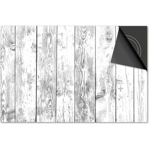 Inductie beschermer 76x51,5 - afdekplaat inductie mat - Dietrix Kookplaat beschermer - Base - Hout en Boom - Latten hout grijs wit