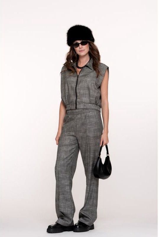 Geisha - Pantalon - Grijs Dessin - Pantalons