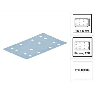 Festool STF 80x133 Schuurstroken Garnet P240 80 x 133 mm 400 st. ( 4x 497124 ) voor Rutscher RTS 400, RTSC 400, RS 400, RS 4, LS 130