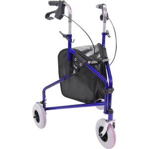 Premis Delta drie-wielerrollator incl. tas (blauw)