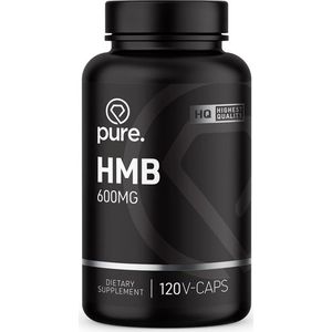 PURE HMB - 600mg - 120 V-Caps - aminozuur - Leucine - vegan capsules