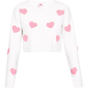 myMo - Vest - Korte Vestje - Zacht Tricotstof - Hartjespatroon