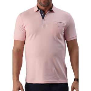 Polo Shirt heren - Met Borstzak - 100% Katoen - Heren Polo Shirt korte Mouw - Roze - maat M