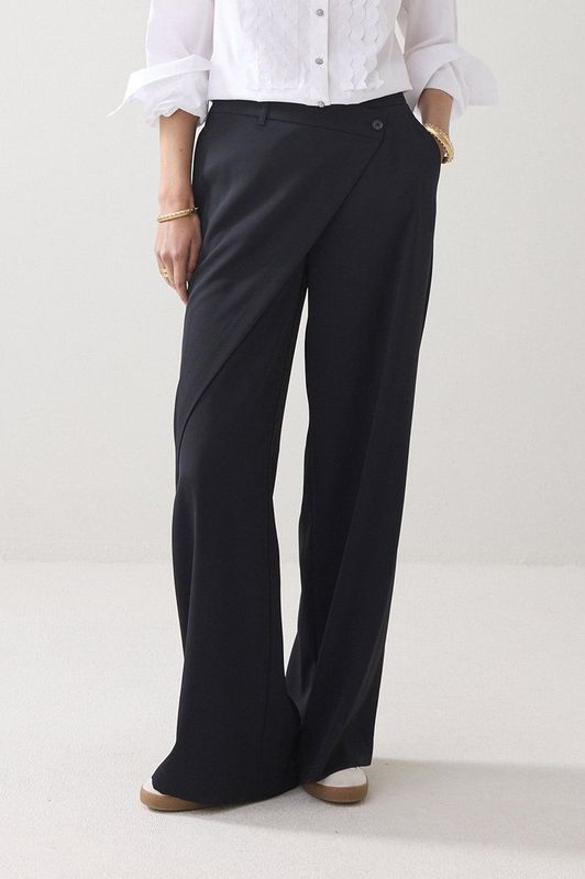 Summum - 4s2893-11851 - Pofbroek - Zwart - Wijde Pijpen