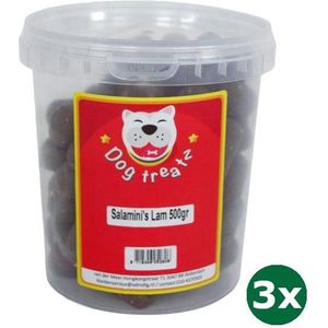 3x500 gr Dog treatz salamini lam hondensnack
