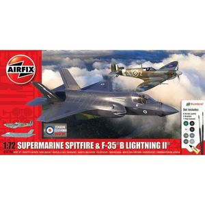 1:72 Airfix 50190 Supermarine Spitfire & F-35B Lightning II - Then and Now - Gift Set Plastic Modelbouwpakket