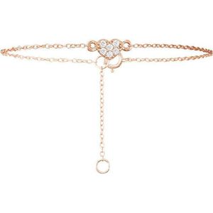 Fate Jewellery Armband FJ514 - Heart - 925 Zilver - Rosé verguld met Zirkonia kristallen