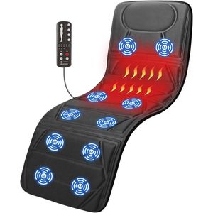 Full Body Massagemat met Warmte en 10 Vibratiemotoren - Ideaal Cadeau voor Valentijnsdag