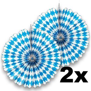 2 Stuks - TrendDeco Feest Pompom Oktoberfest 50 cm